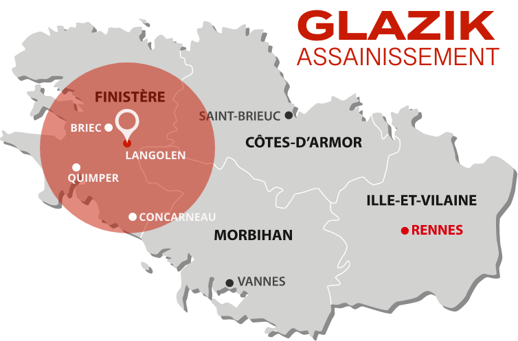 Glazik Assainssement intervient 30 km autour de Langolen